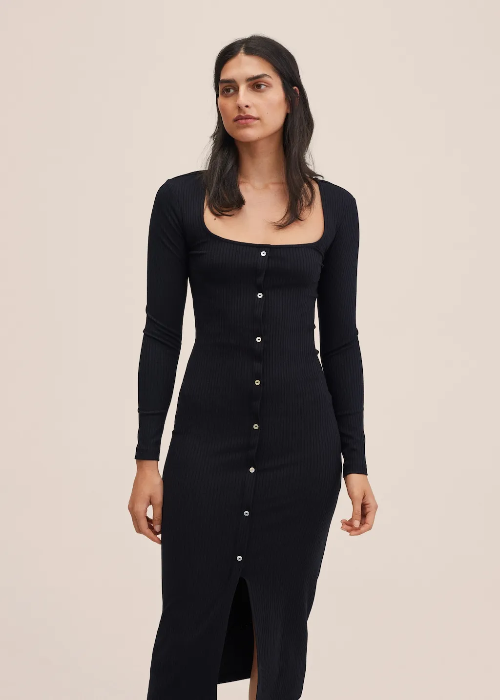 Abito maglia coste