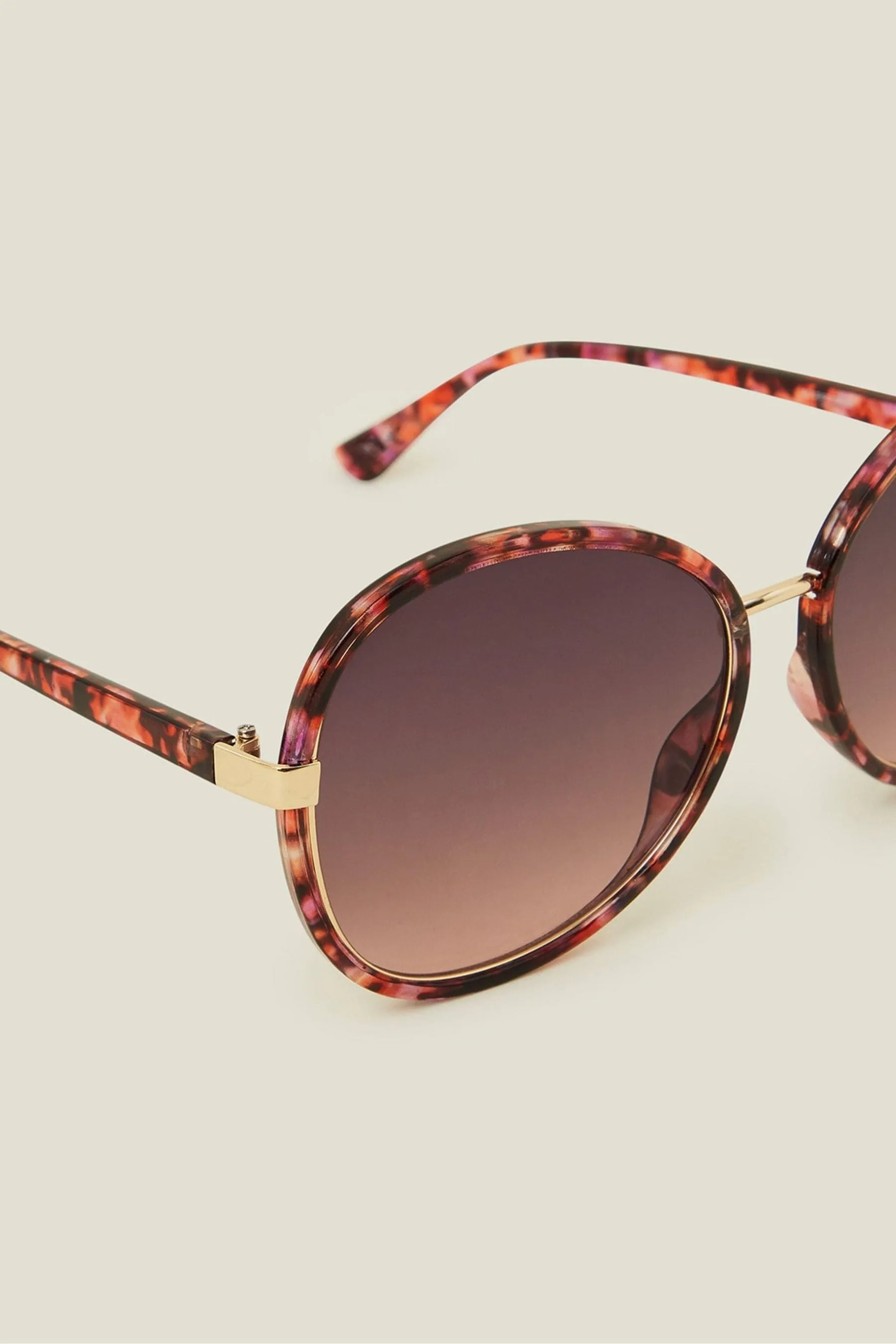 Accessorize - Occhiali da sole oversize rotondo tartarugato