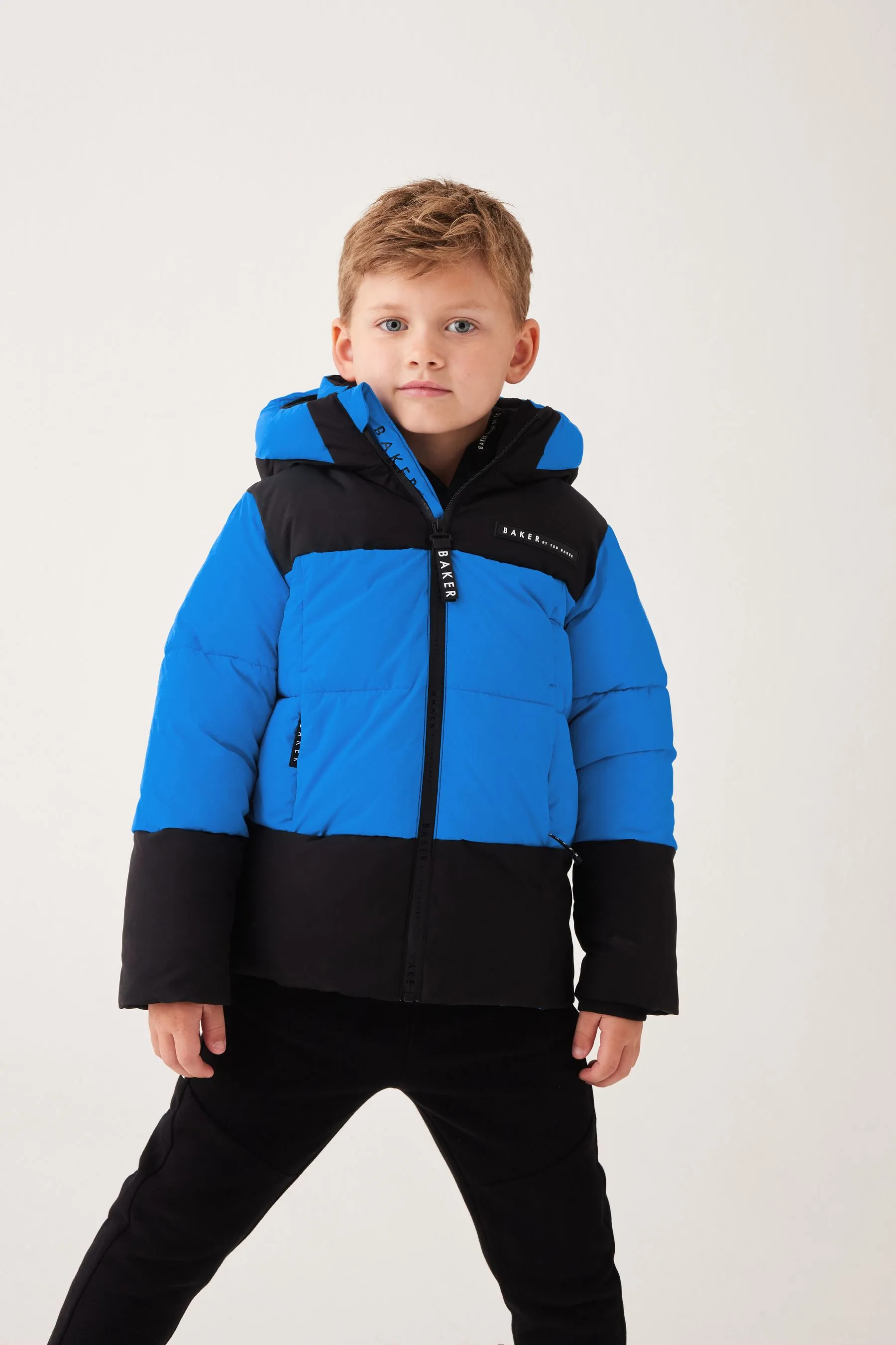 Baker by Ted Baker Antipioggia Cappotto Imbottito Colourblock    