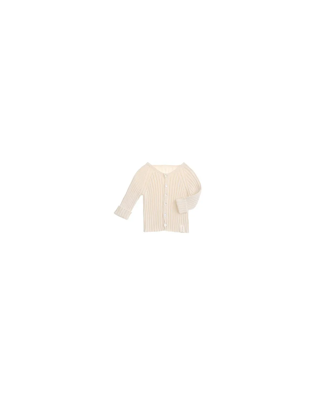 CARDIGAN BABY IN COTONE BIOLOGICO NATURALE NON TINTO