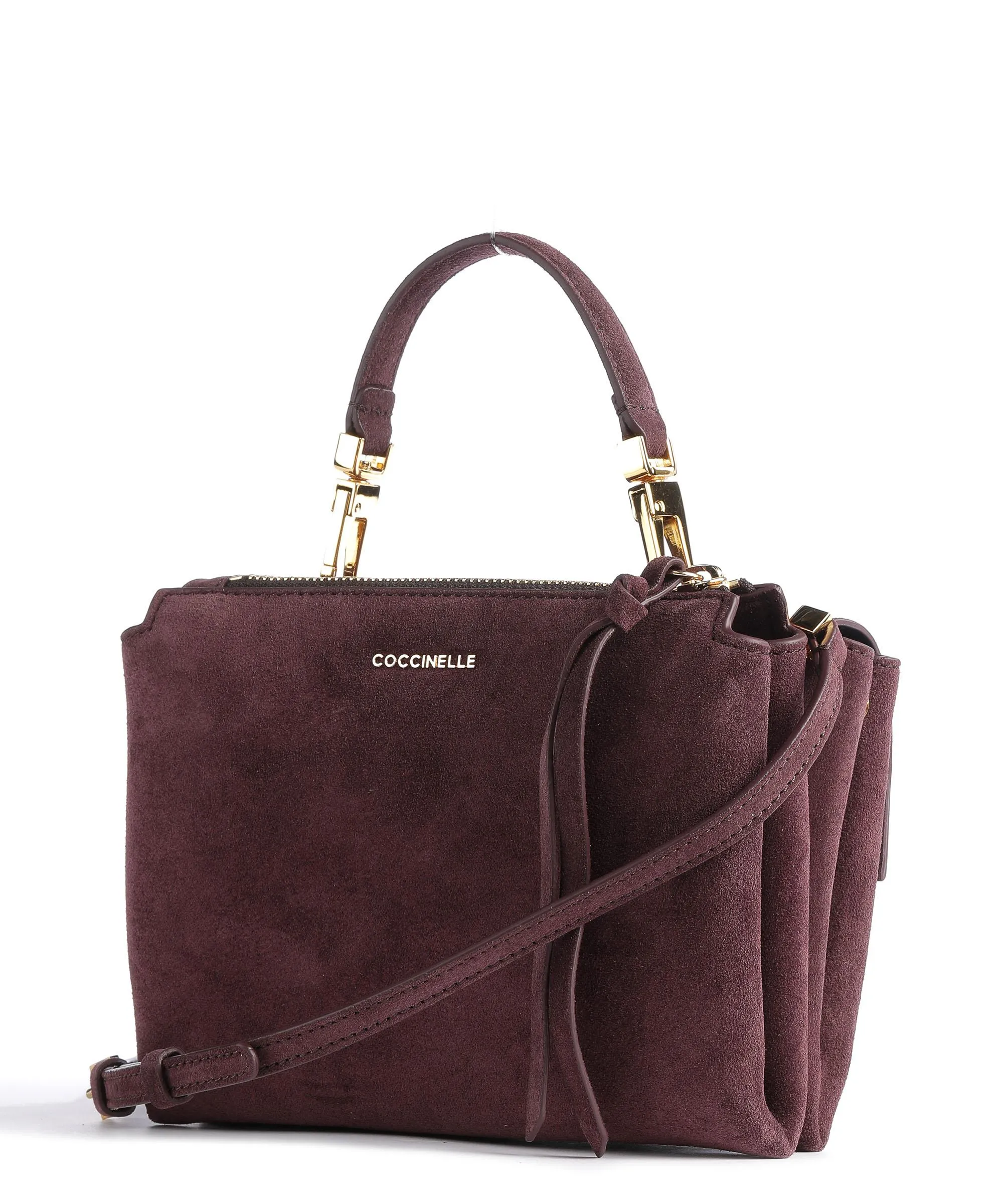  Coccinelle Arlettis Suede Borsa a tracolla pelle ruvida mogano  