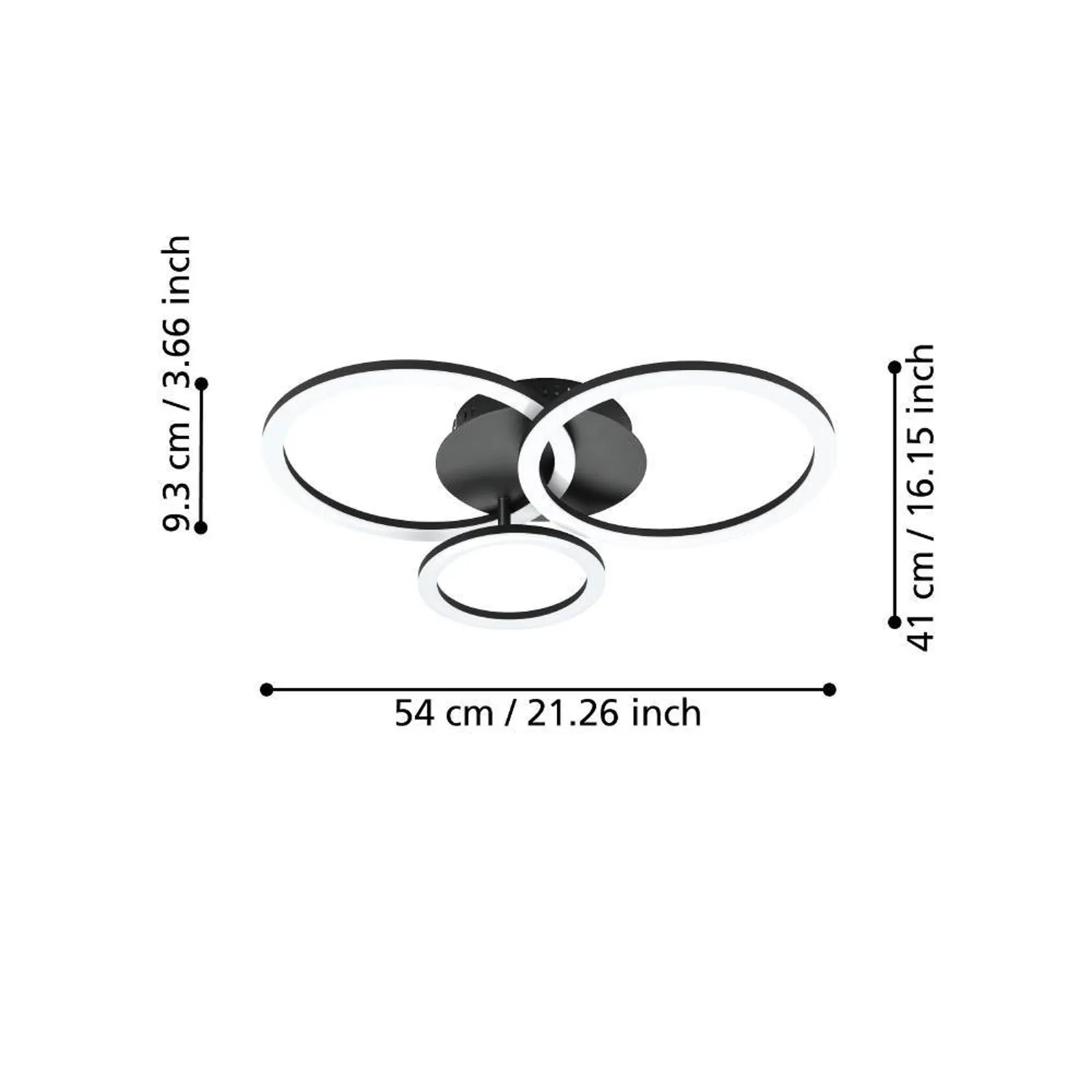 EGLO connect Parrapos-Z plafoniera LED, 3 luci