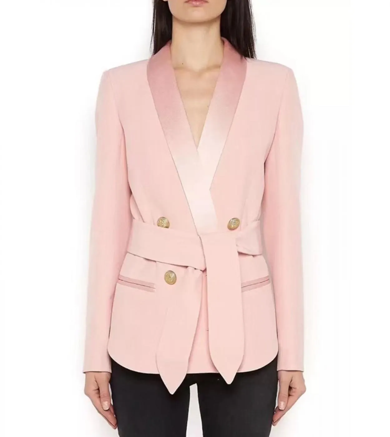 Giacca da donna di design più recente di alta qualità Giacca da donna elegante doppio petto con bottoni a forma di leone