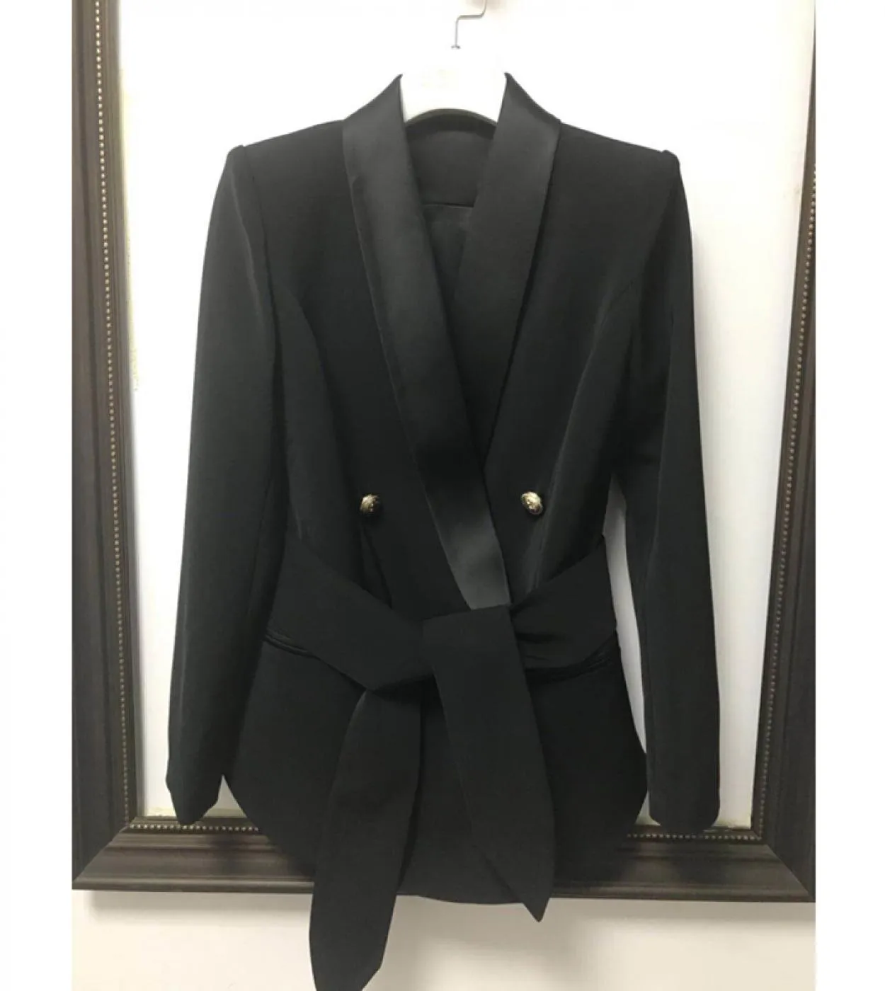 Giacca da donna di design più recente di alta qualità Giacca da donna elegante doppio petto con bottoni a forma di leone