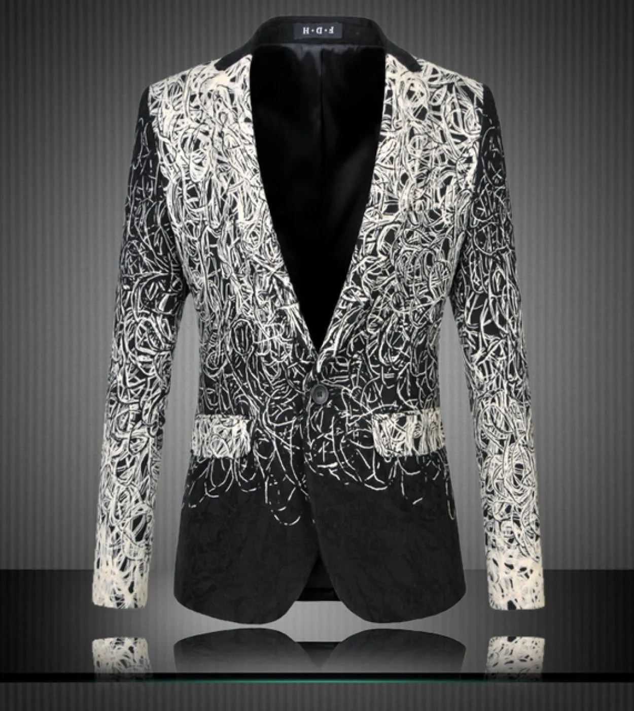 Giacca da uomo personalità primavera e autunno giacca a maniche lunghe taglia grande M 6xl abito blazer slim casual monopetto