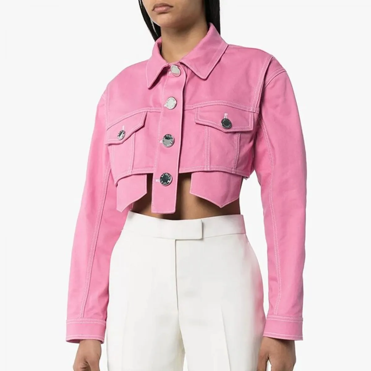 Giacca di jeans alla moda Crop Top Giacca di jeans corta Giacca da donna firmata da donna