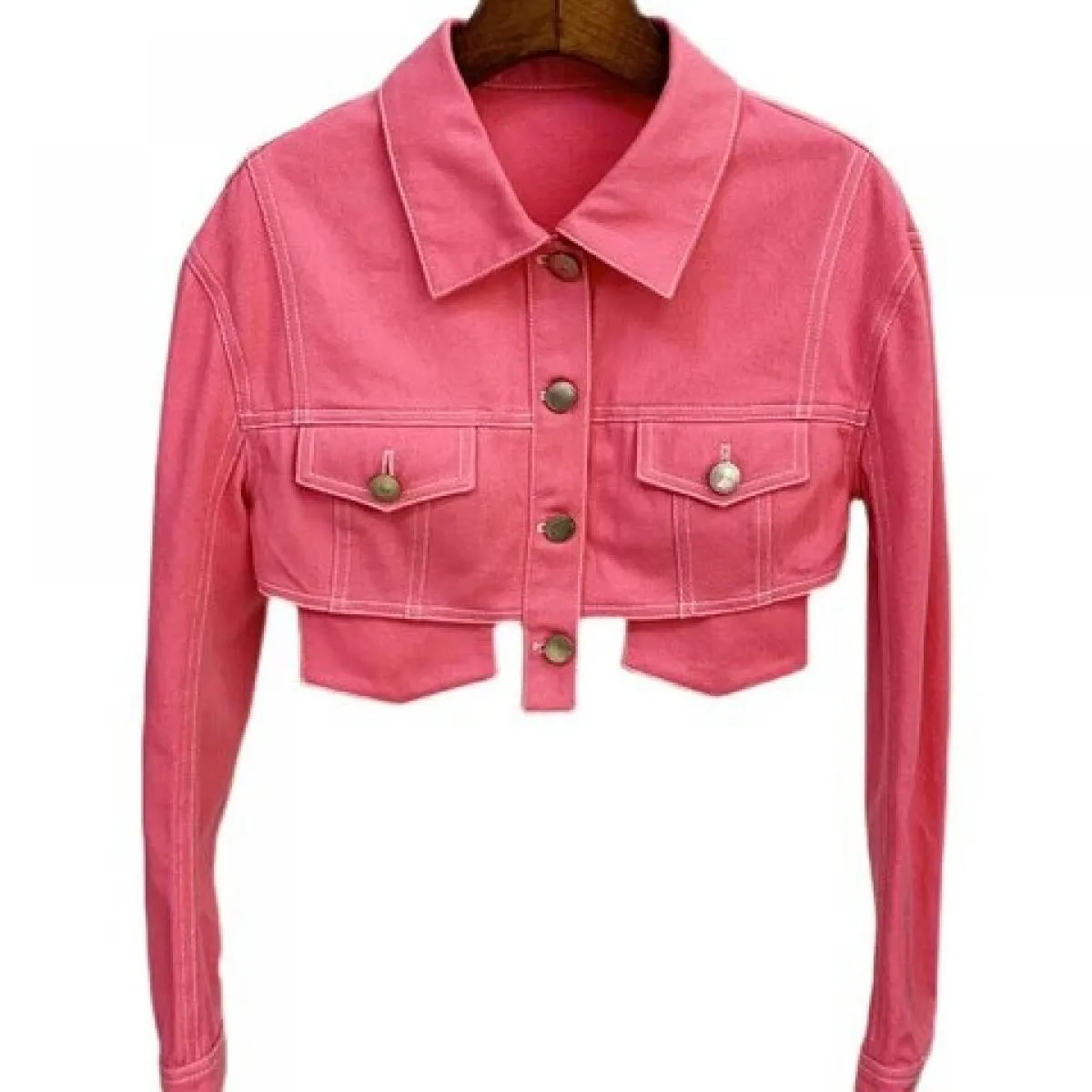 Giacca di jeans alla moda Crop Top Giacca di jeans corta Giacca da donna firmata da donna