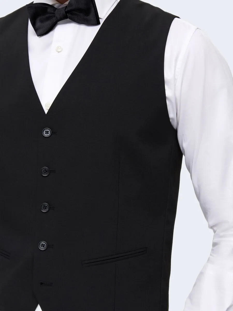 Gilet da completo Selected MYLOLOGAN BLACK WAISTCOAT B NOOS Nero