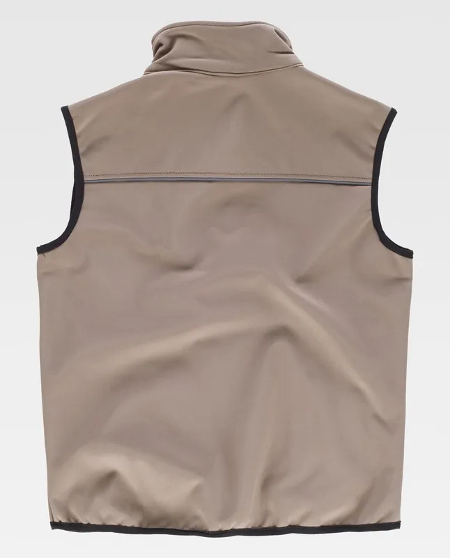 Gilet da lavoro tinta unita Beige