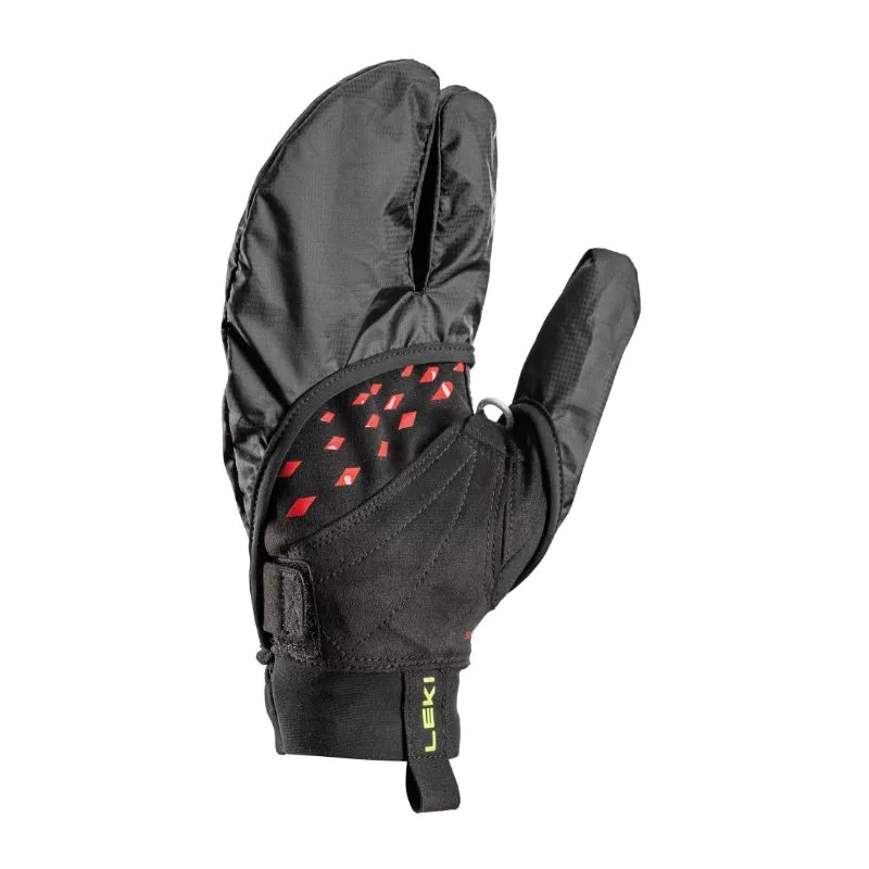 Guanti da trail Leki ultra trail storm shark (nero-rosso-giallo)