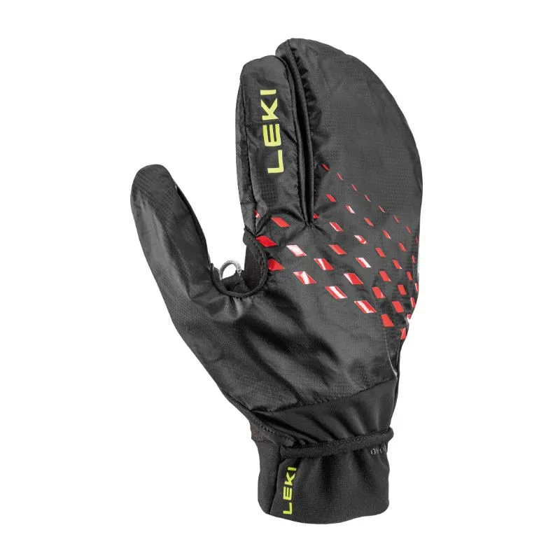 Guanti da trail Leki ultra trail storm shark (nero-rosso-giallo)