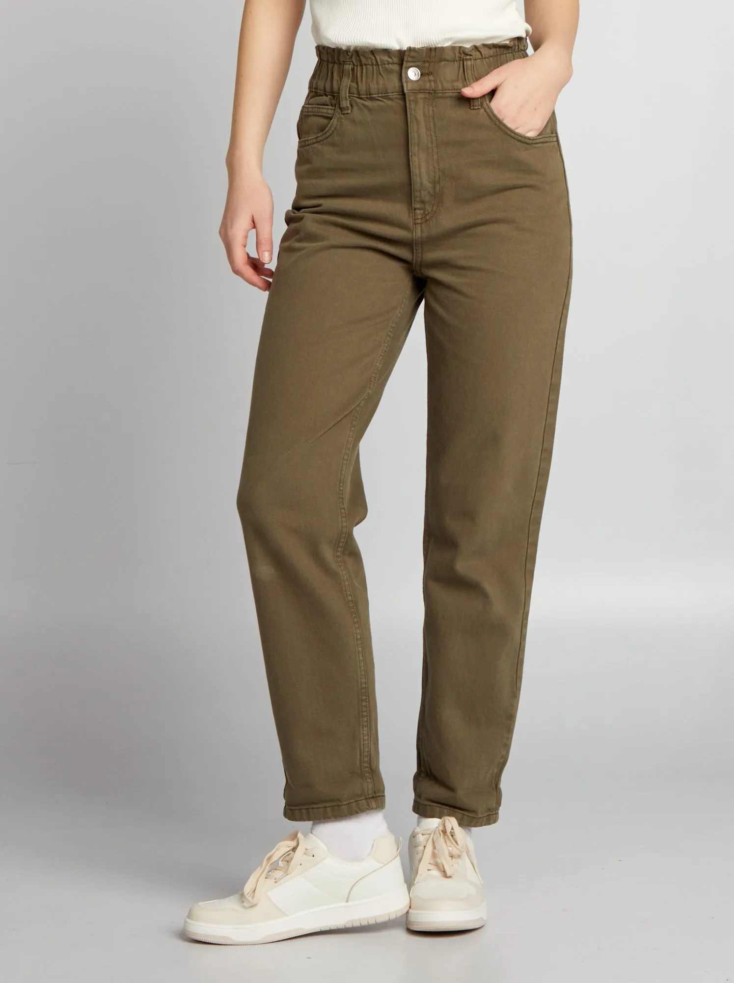 Jeans paperbag - KAKI
