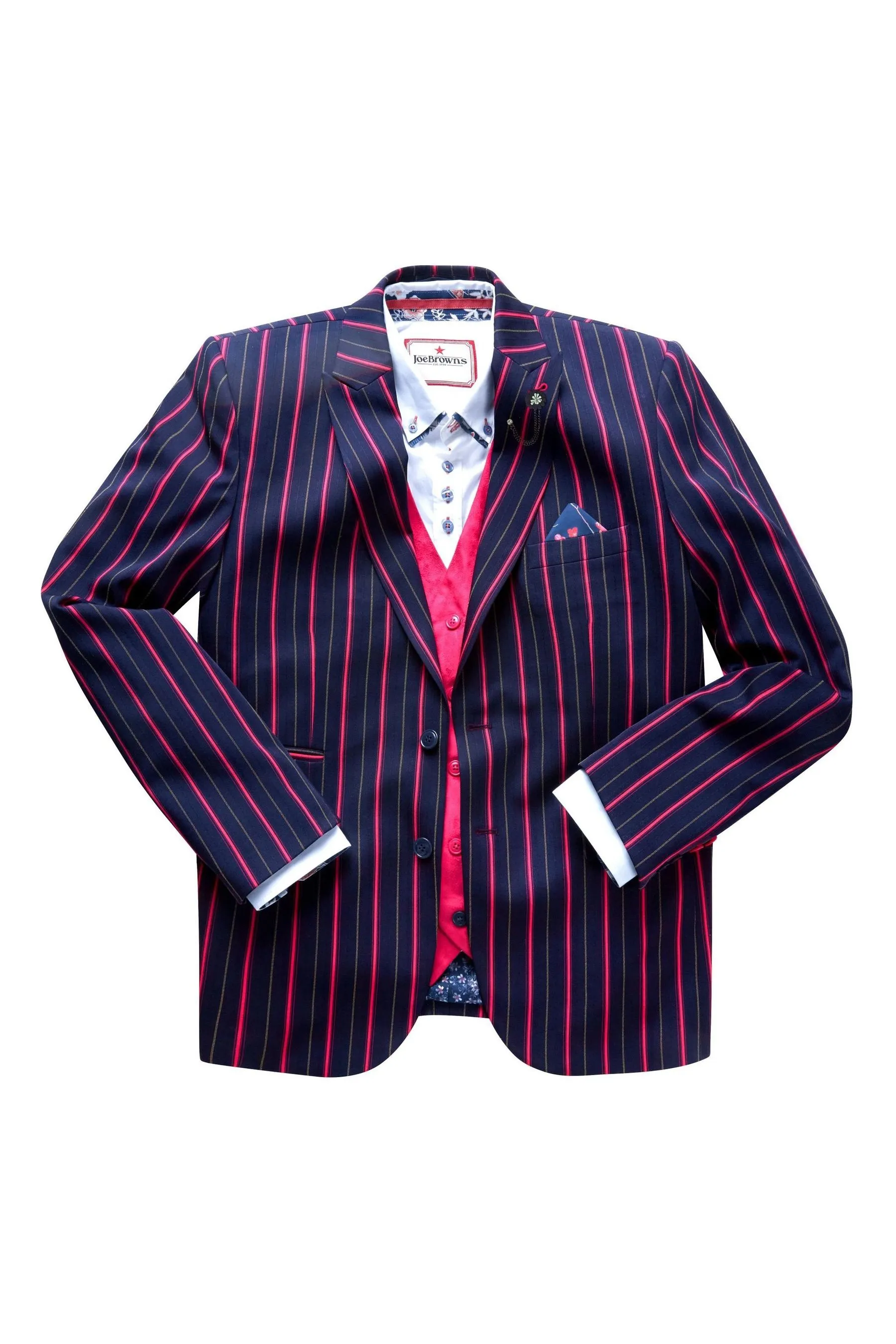Joe Browns vestibilità classica a righe vistose - Completo: Giacca blazer con fodera a contrasto