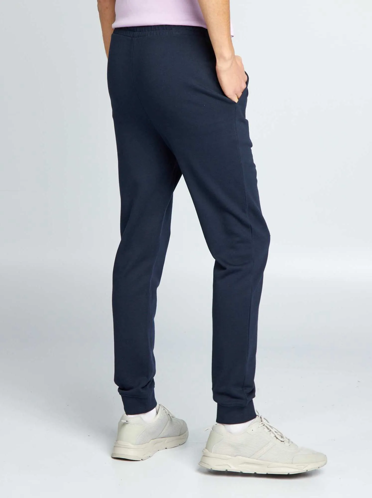 Joggers basic tinta unita - BLU