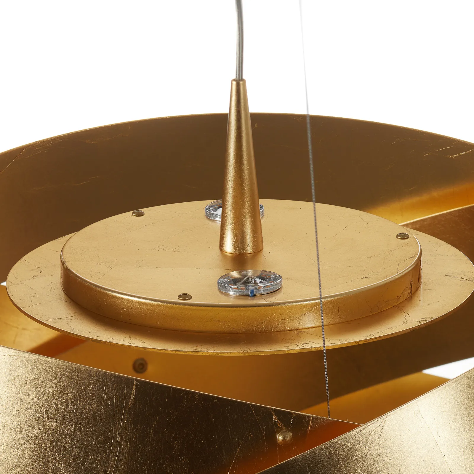 Lampada LED a sospensione Pura con foglia d'oro 60 cm