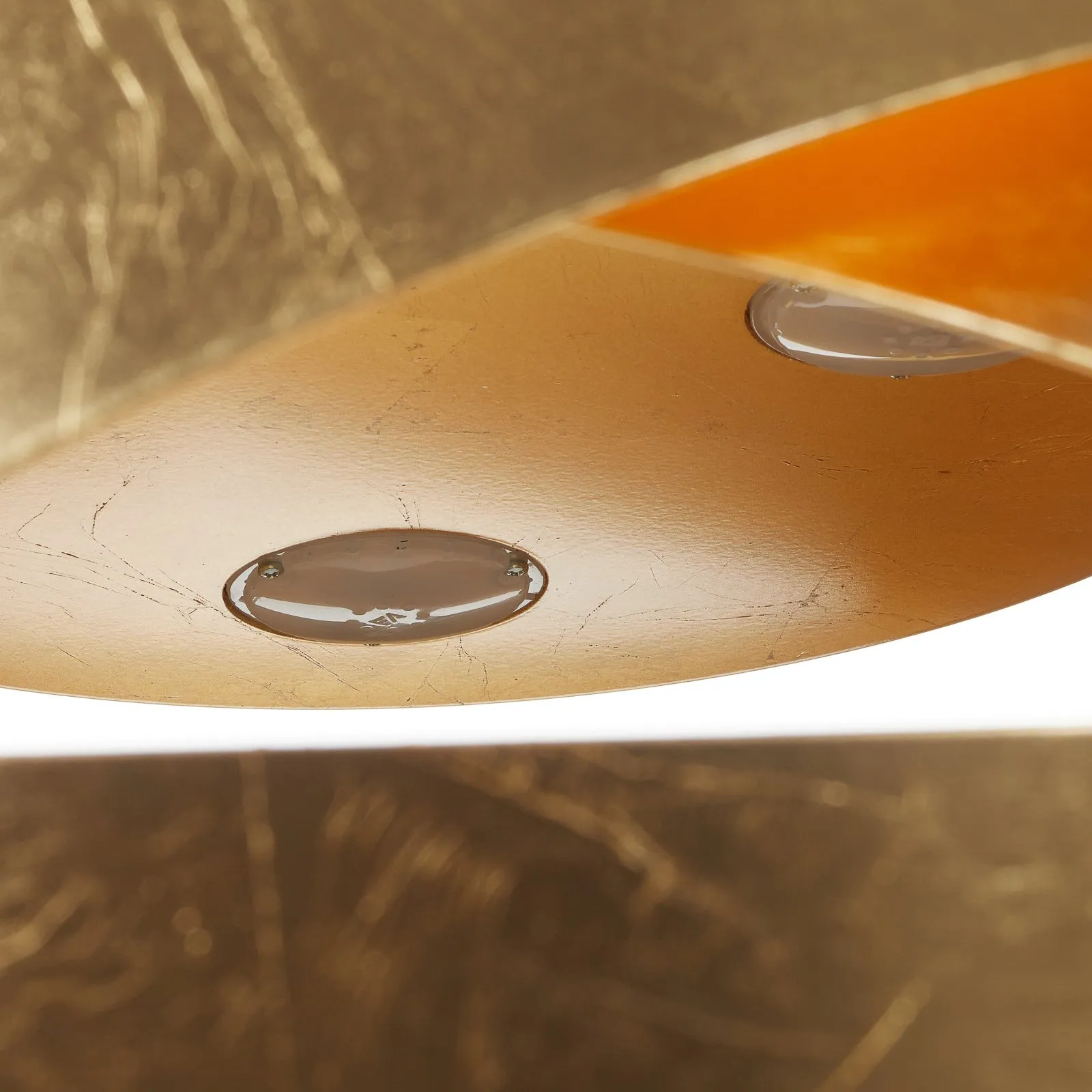 Lampada LED a sospensione Pura con foglia d'oro 60 cm