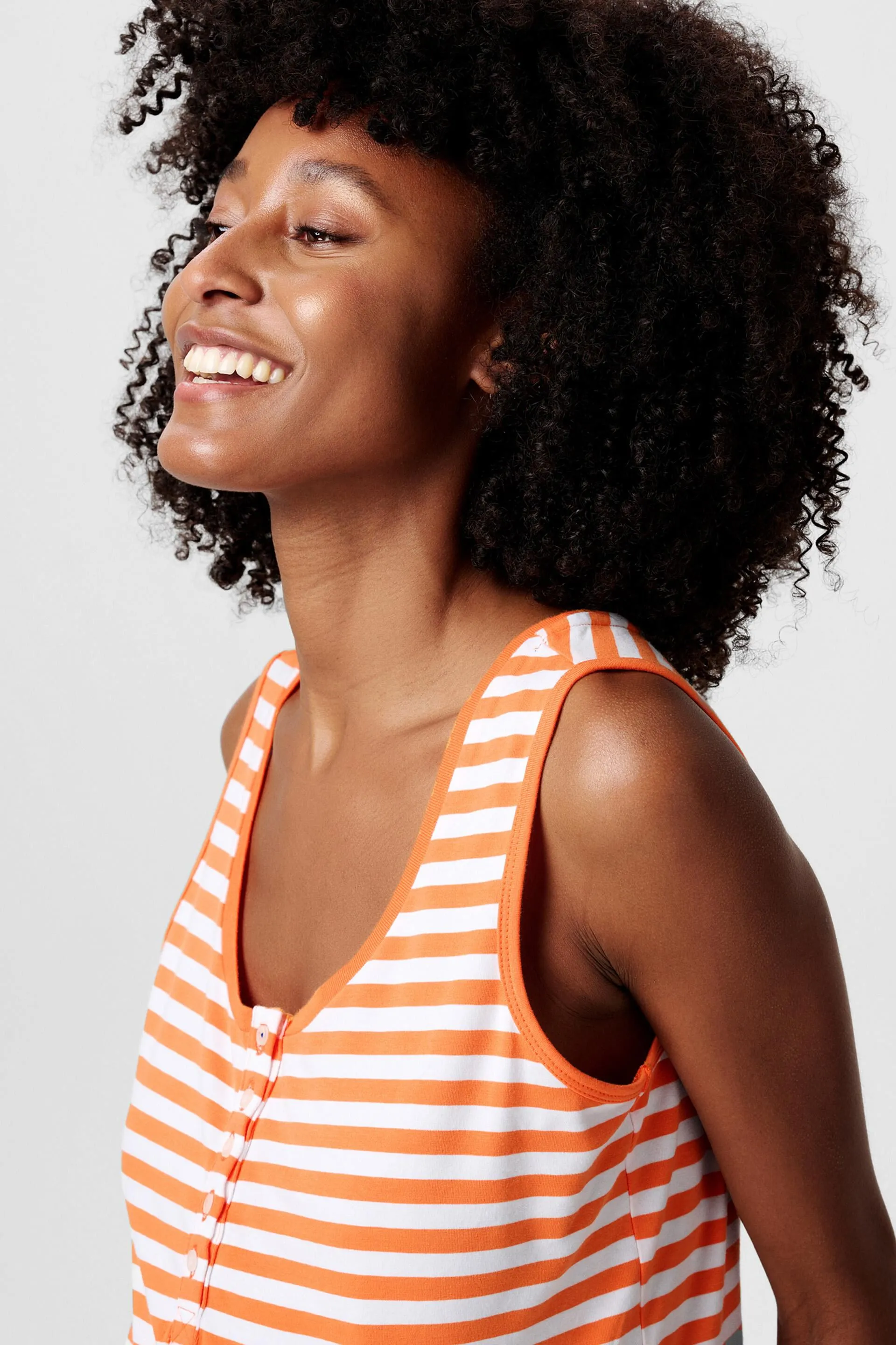 MATERNITY T-shirt senza maniche a righe