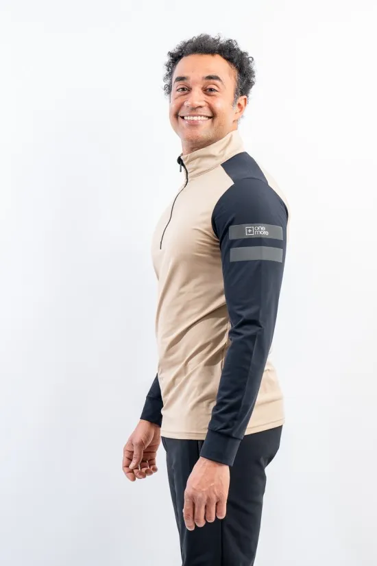 ONE MORE 671 MICROFLEECE T NECK HALF ZIP 0U671T0