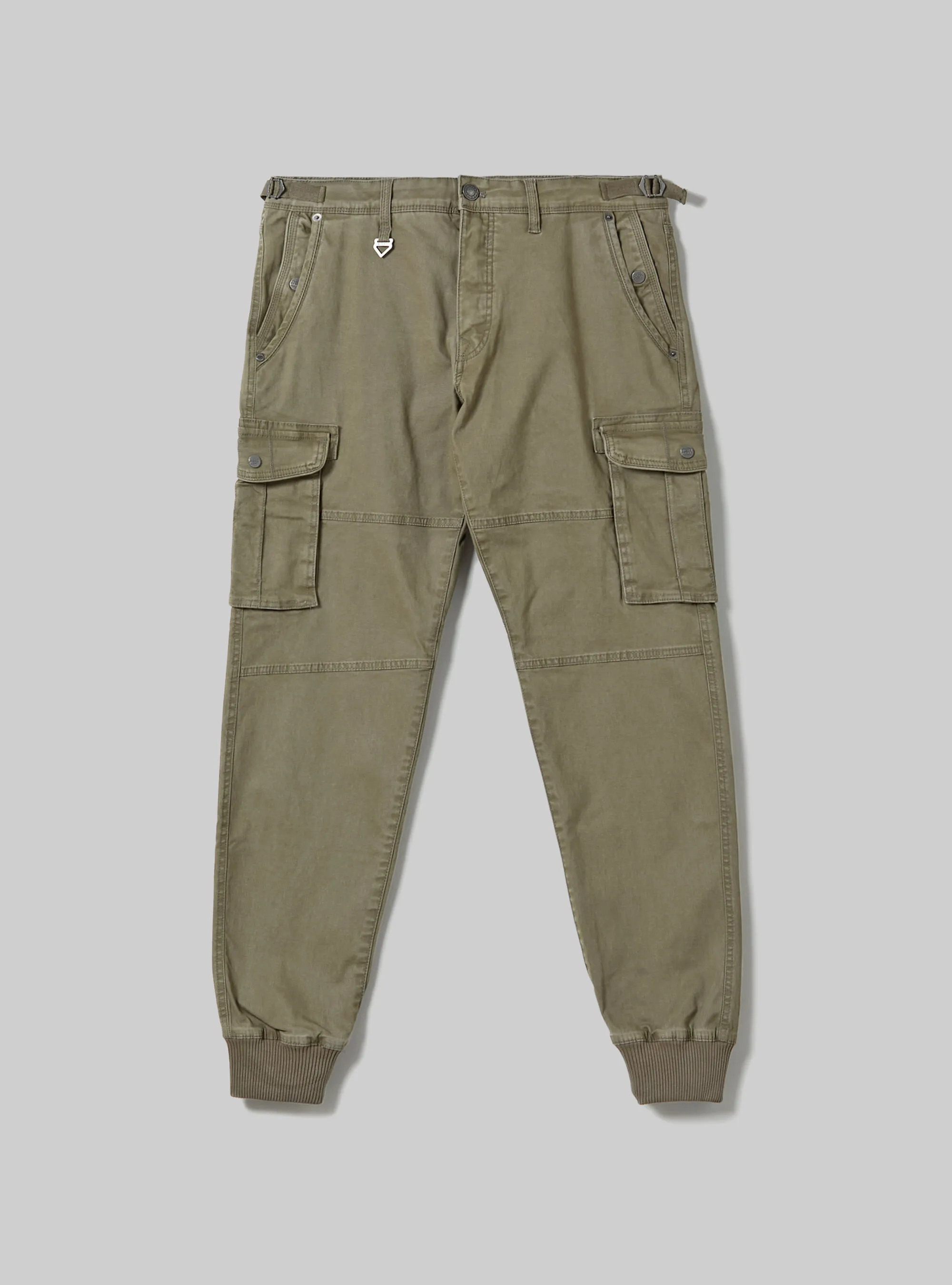 Pantaloni cargo in cotone con elastico