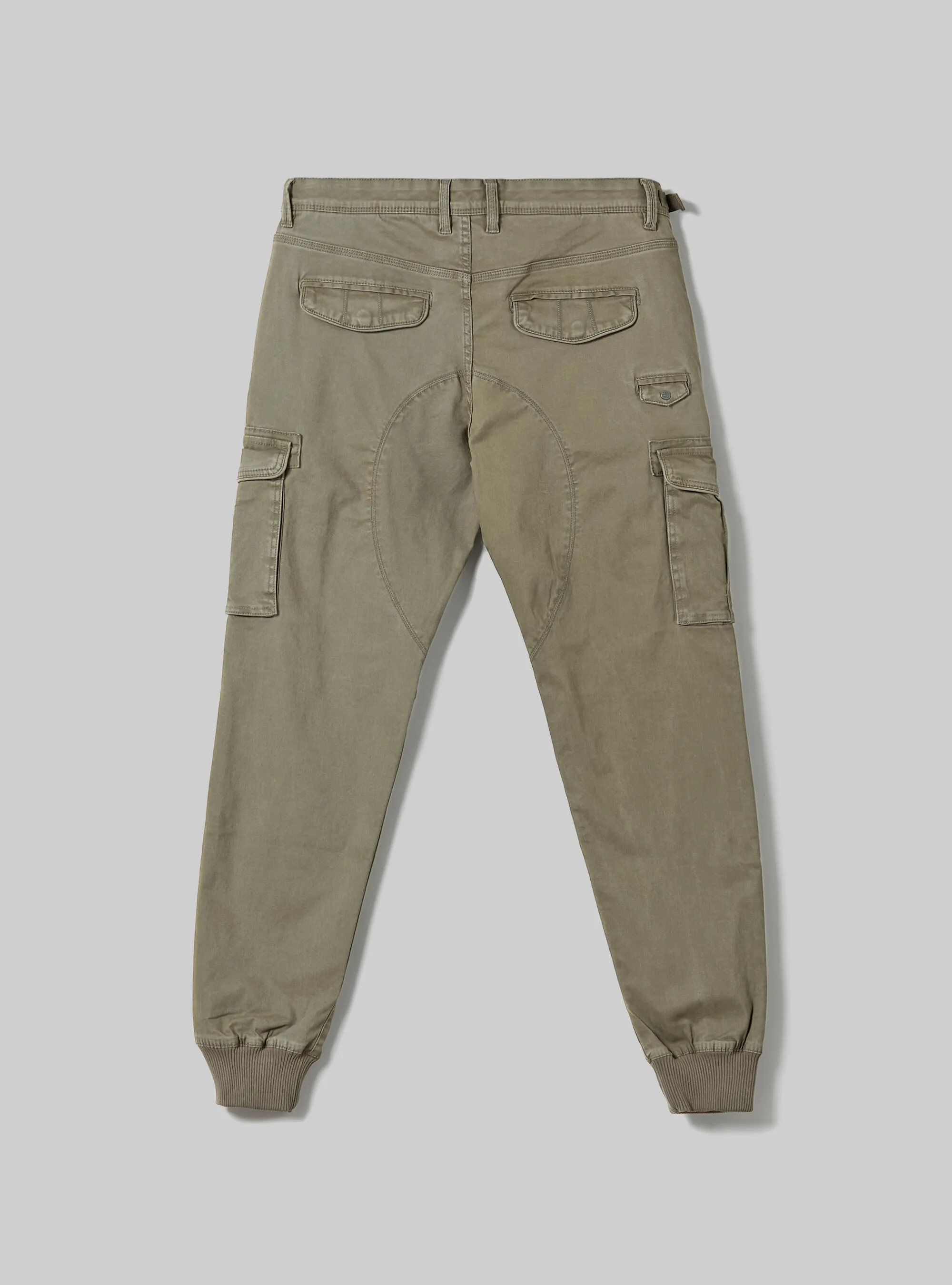 Pantaloni cargo in cotone con elastico