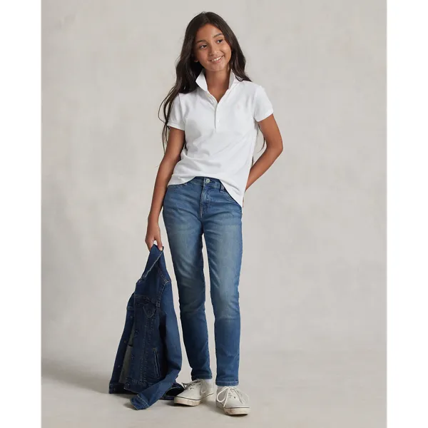Polo in piqué di cotone stretch