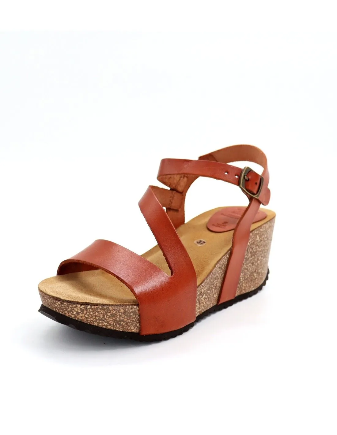 SANDALO IN PELLE E SUGHERO "JILL"