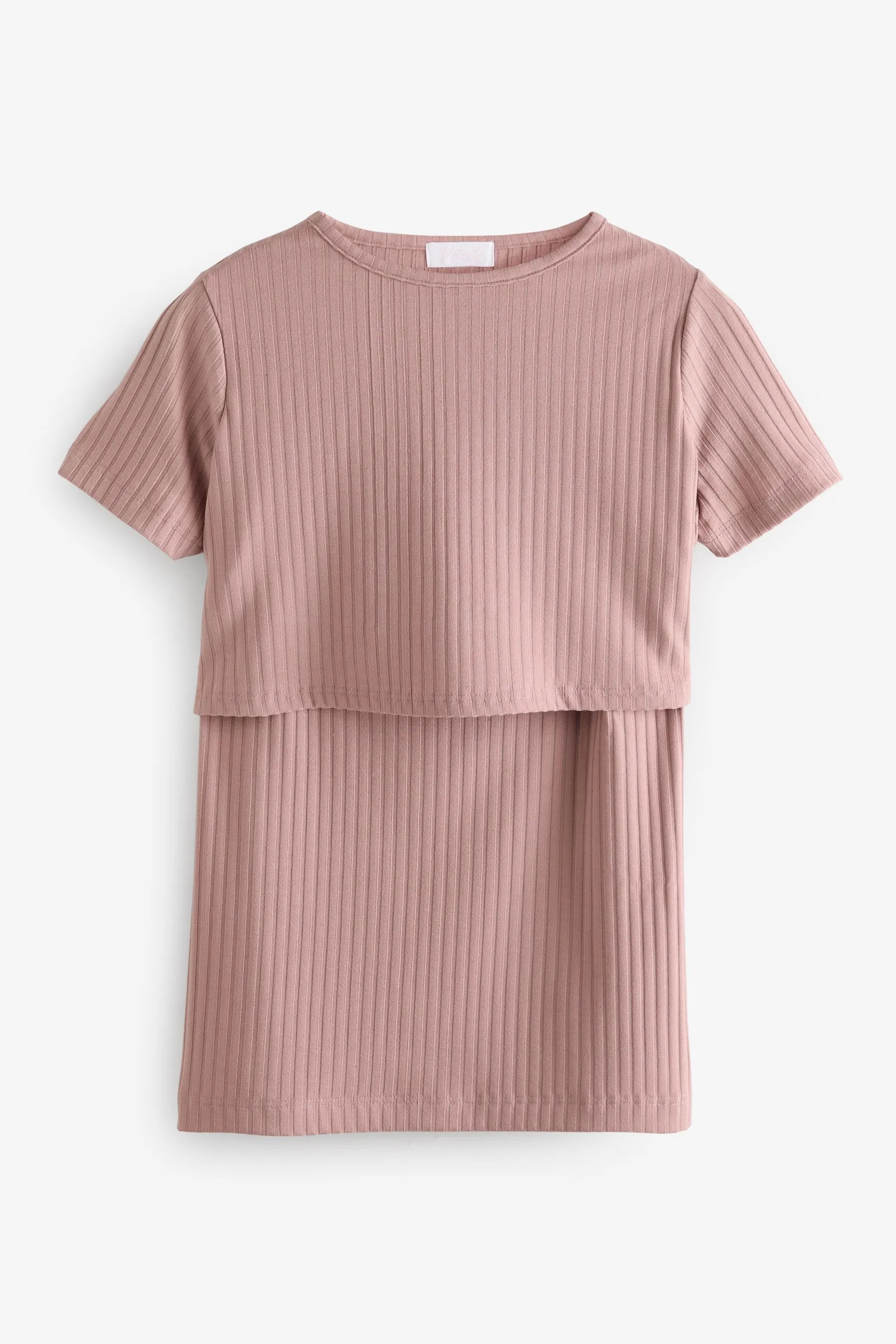 T-shirt premaman per allattamento a coste