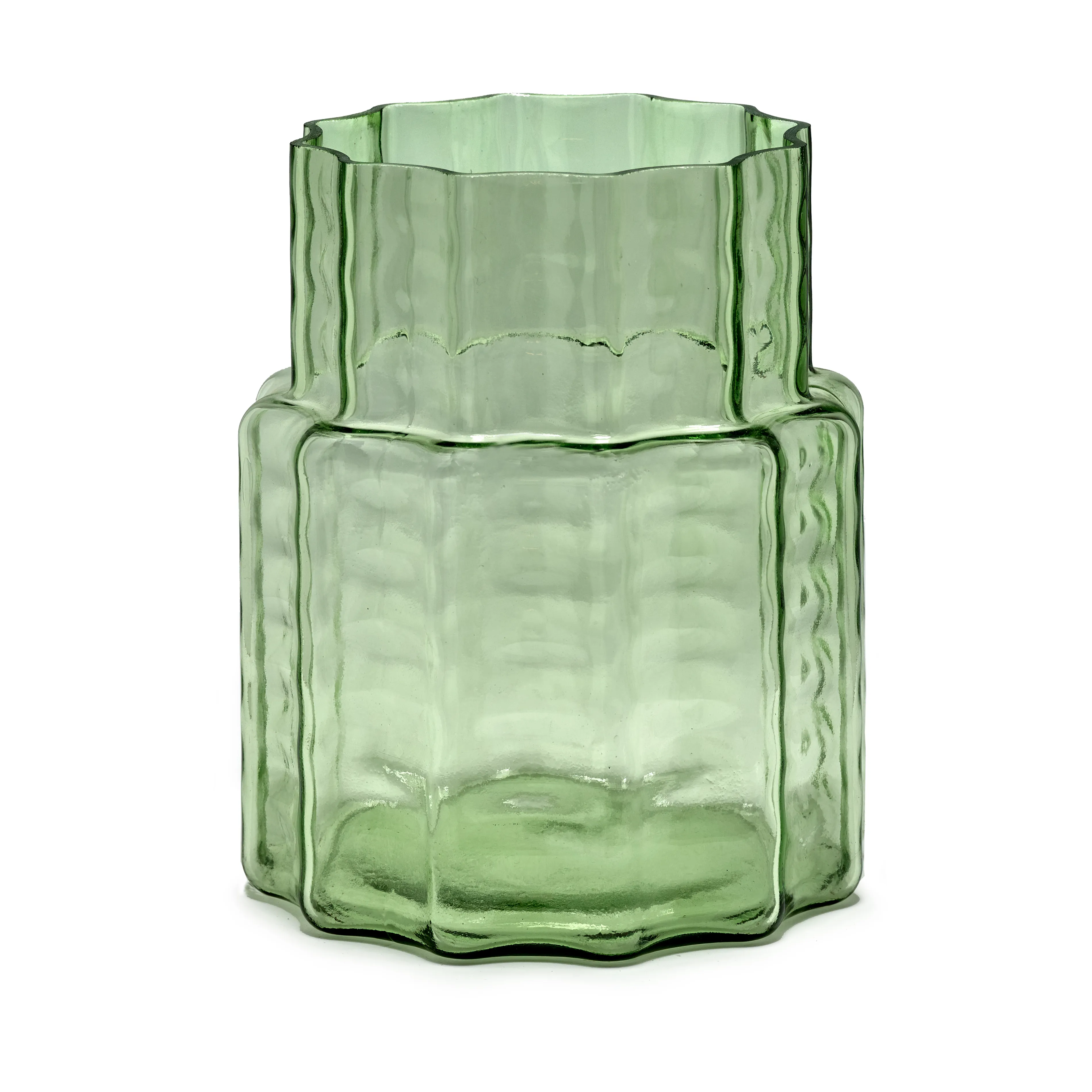 Vaso Waves 04 Ø18x21 cm.jn{font-size:18px}Green-clear