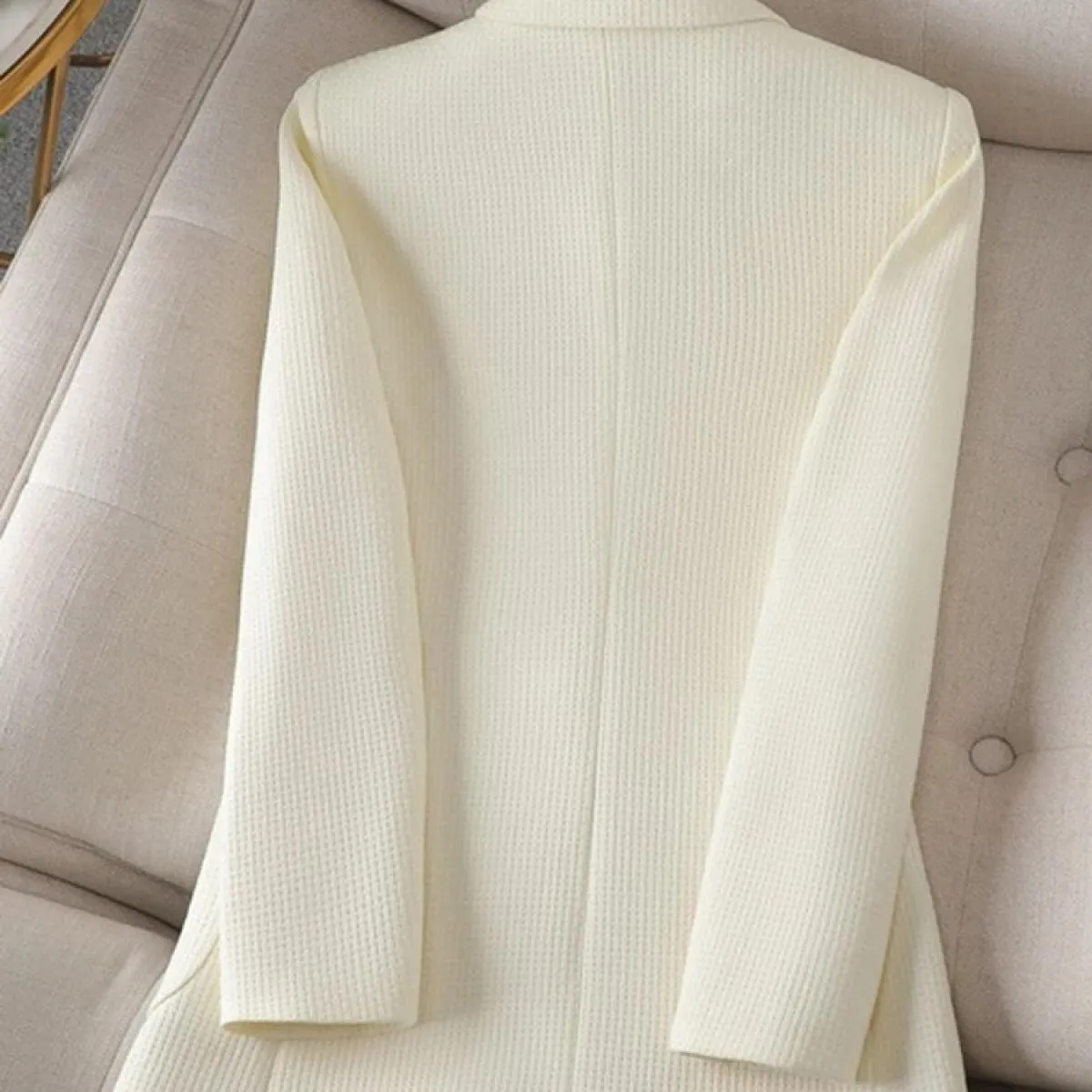 Xfpv Giacca da donna con temperamento a maniche lunghe monopetto con intaglio verde Giacca da temperamento alla moda Nuova marea